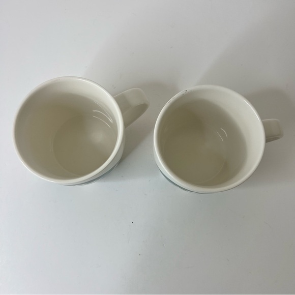 Starbucks 14oz Green and White Ceramic Mugs (2017) Set of 2 - Picture 2 of 4